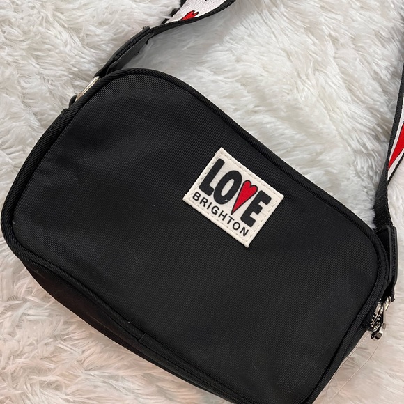 Brighton Black Crossbody with Red Heart Strap - Picture 2 of 9